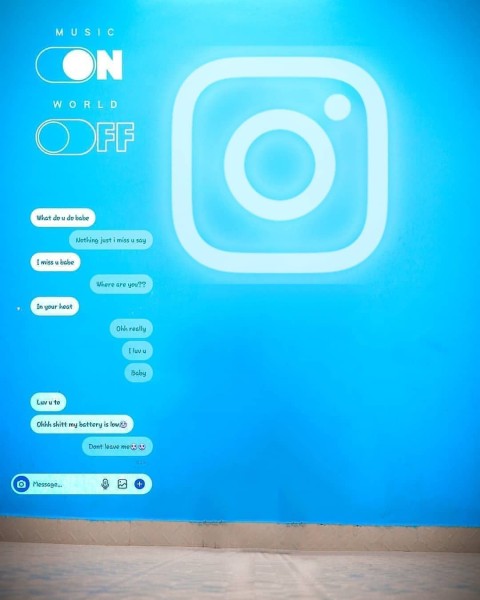 Blue Glowing Instagram Profile Background HD