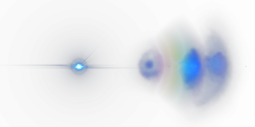 Blue Long Lens Flare PNG Transparent Background