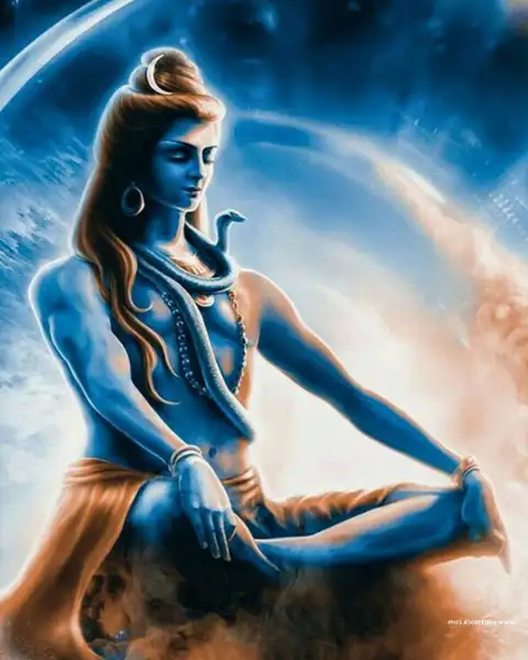 Blue Mahadev Sitting Picsart Editing Background Download HD