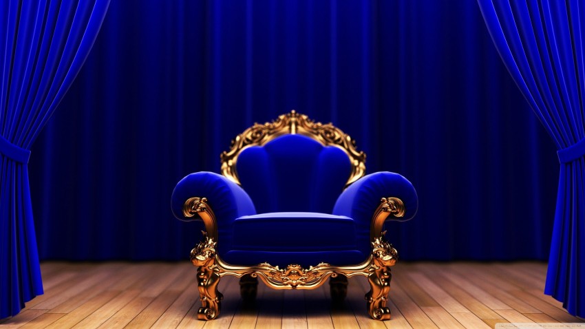 Blue Royal Chair Background Wallpaper