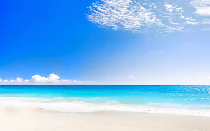 Blue Sky Beach Background Free Wallpaper Download