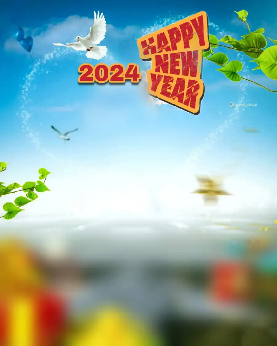 Blue Sky CB Happy New Year 2024 Background