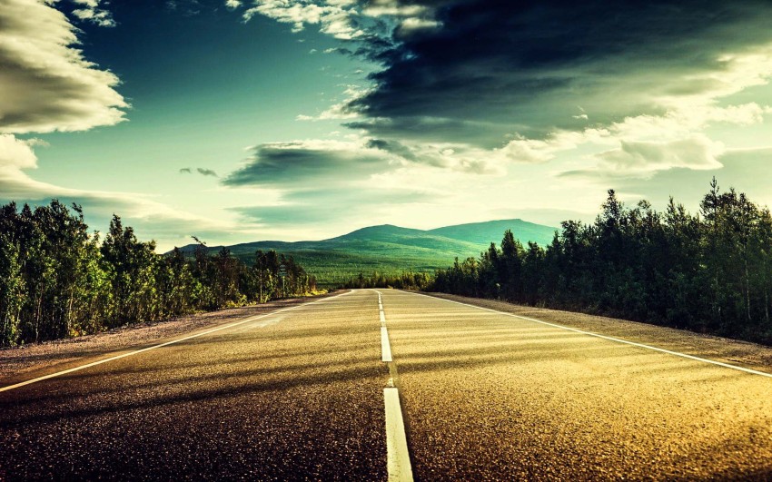 Blue Sky Nature Road Background HD Download