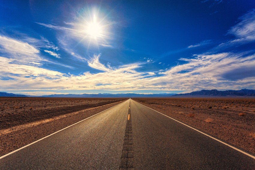 Blue Sky  Road Background  Full HD   Download Free