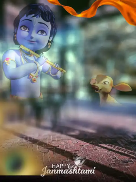 Blur CB Baby Krishna Janmashtami Editing Background Full HD Free