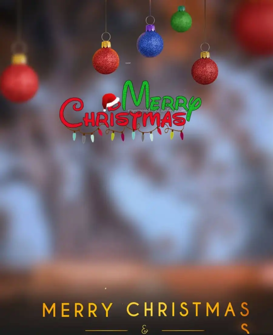 Blur Christmas Ornamenst CB Editing Background  HD