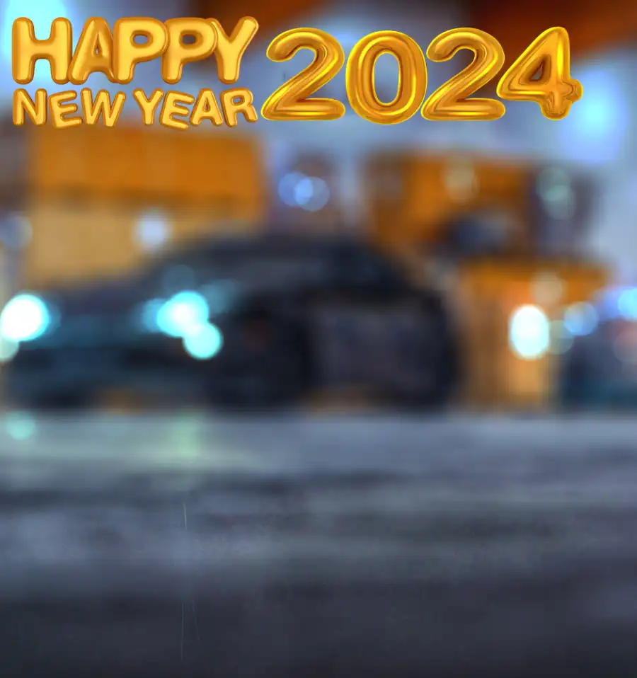 Blur Editing 2024 Happy New Year Blurry Image Of A Street Background