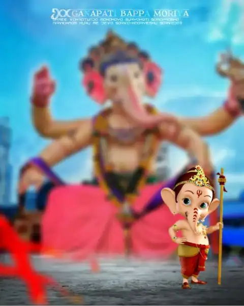 Blur Ganesh Chaturthi Ganpati Editing Background HD For Picsart