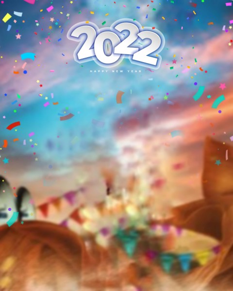 Blur Happy New Year 2022 CB PicsArt Editing Background