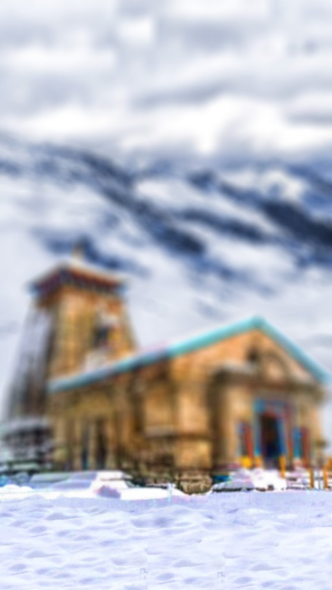 Blur Kedarnath Temple CB Picsart Editing Background