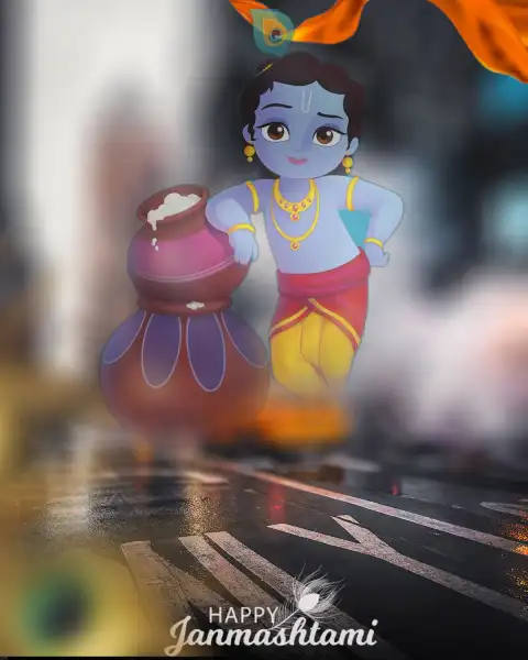 Blur Road Happpy Janmashtami EditingPicsart Background Full HD