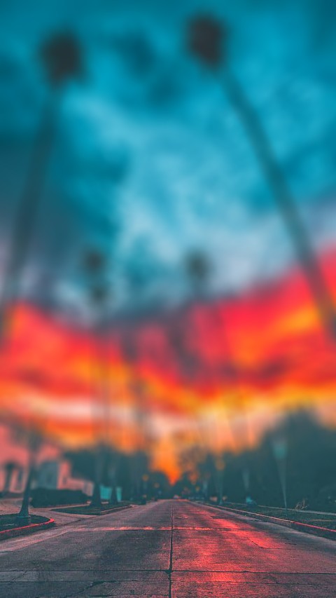 Blur Road Sunset CB Picsart Editing Background HD