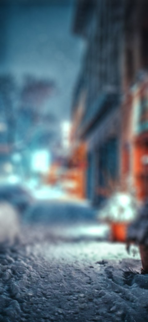 Blur Winter Road Night Picsart Editing Background HD