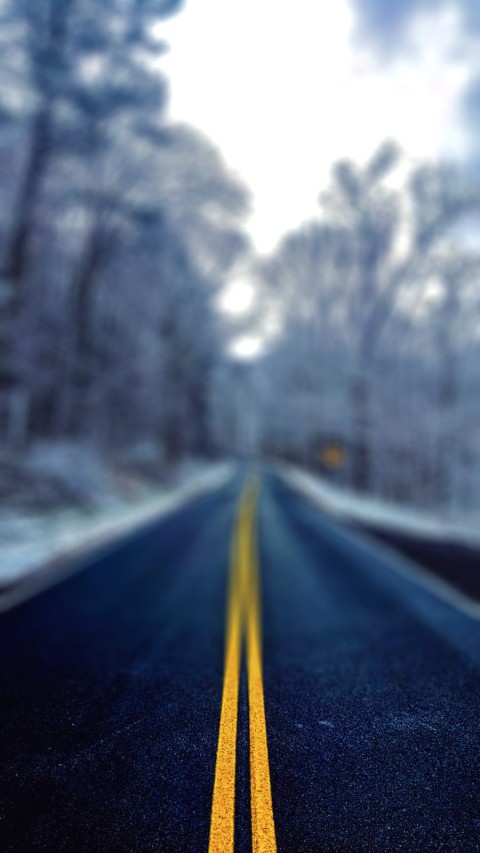 Blur Winter Straight Road Picsart Editing Background HD