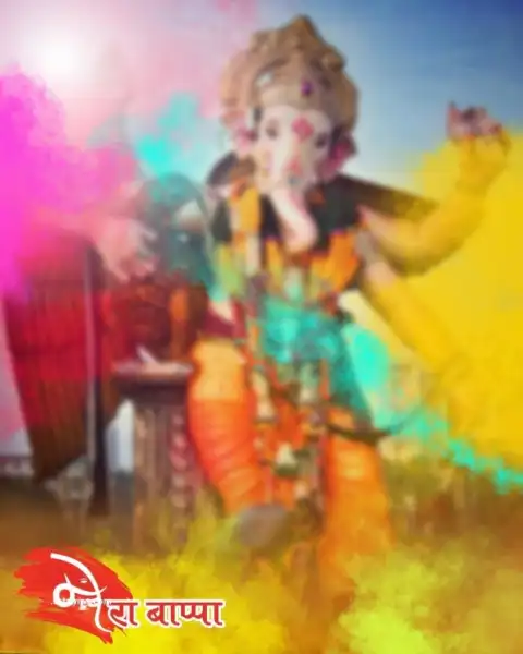 Blurred Ganpati Morya CB Editing Background HD