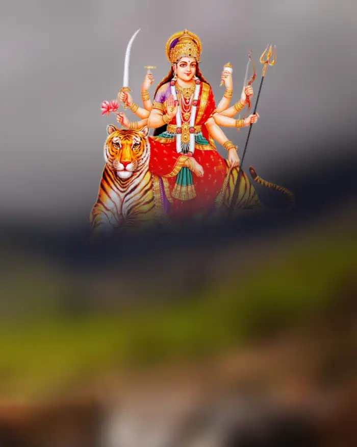 Blurred Maa Durga Navratri Editing Background