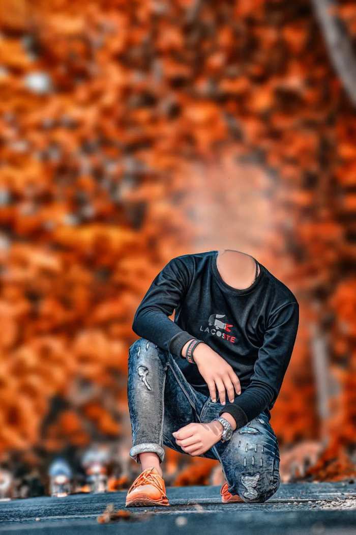 Boy Body Without Face Cut Editing Background