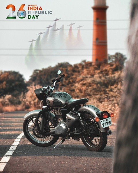 Bullet Bike 26 January Republic Day Editing Background