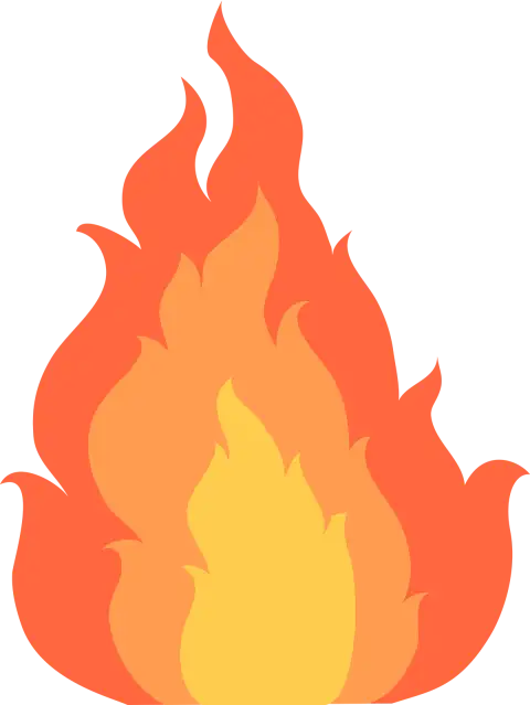 Burning Cartoon Clipart Fire Flame PNG HD