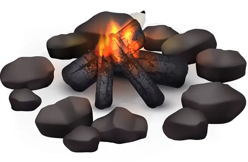 Burning Realistic Camfire Wood Fire PNG Download