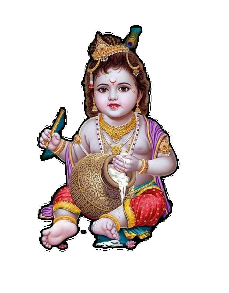 Butter With Baby Lord Krishna PNG Images HD Free Download