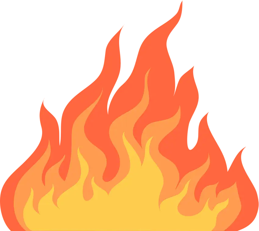 Cartoon Clipart Fire Flame PNG