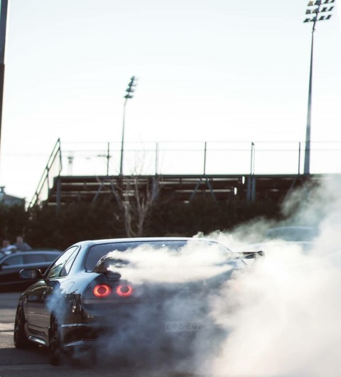 CB Background With Smoke Car