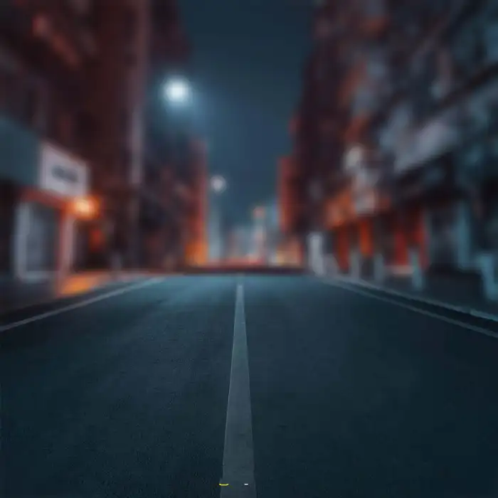 CB Blur Night City Road Photo Editing Background