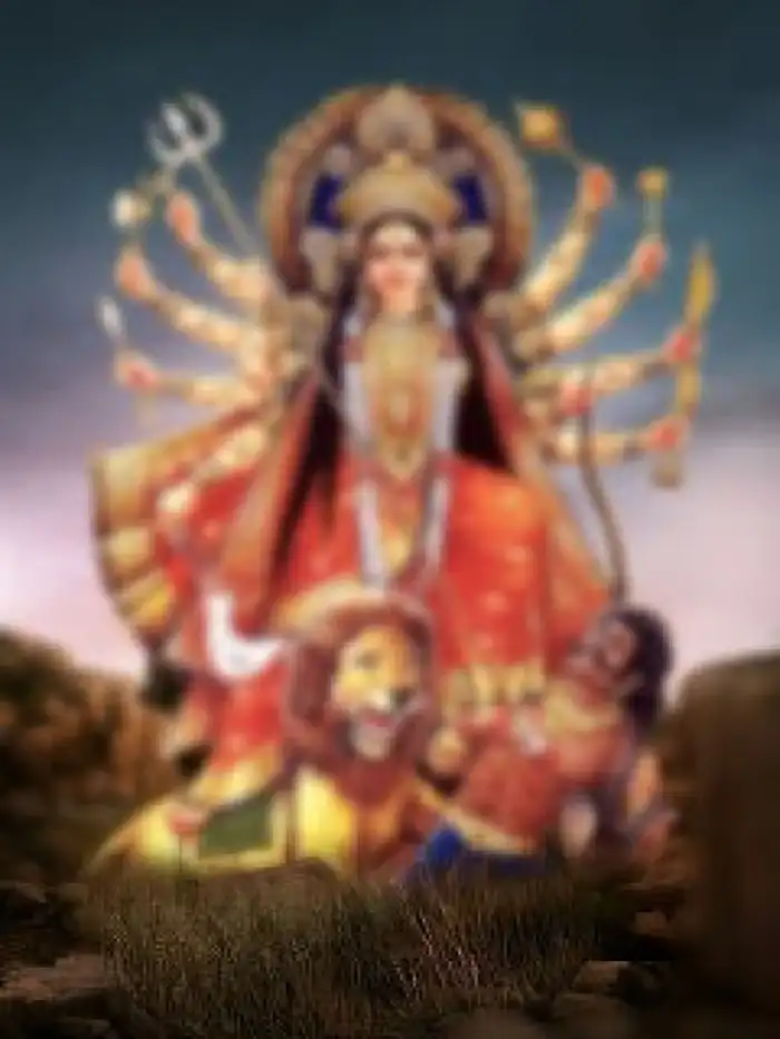 CB Blurred Maa Durga Navratri Editing Background HD