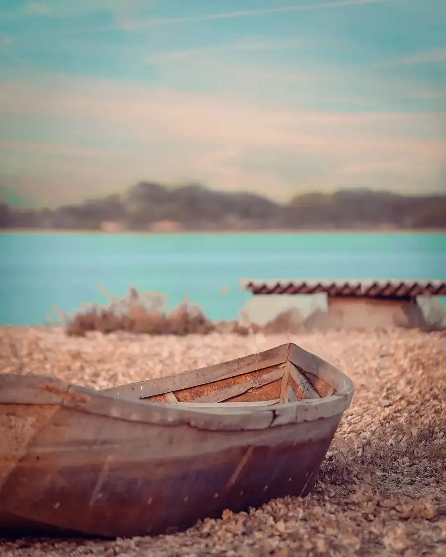 CB Boat On The Beach  Background