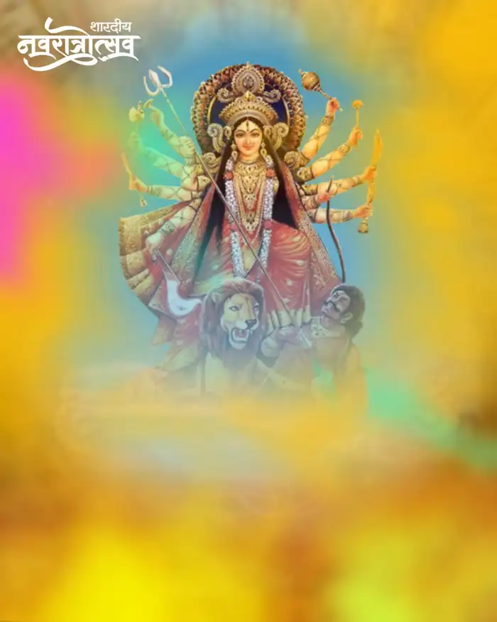 CB Color Maa Durga Happy Navratri Background