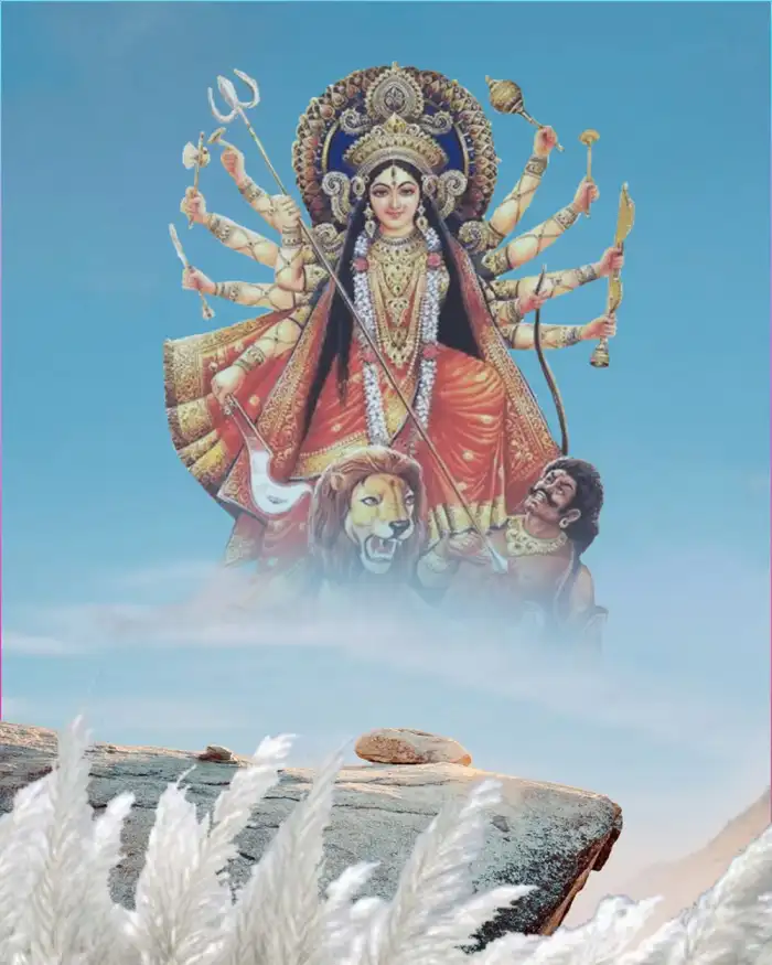 CB Editing Blue Sky Happy Navratri Background