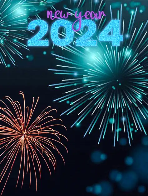 CB Editing Happy New Year 2024 Fireworks In The Sky Background