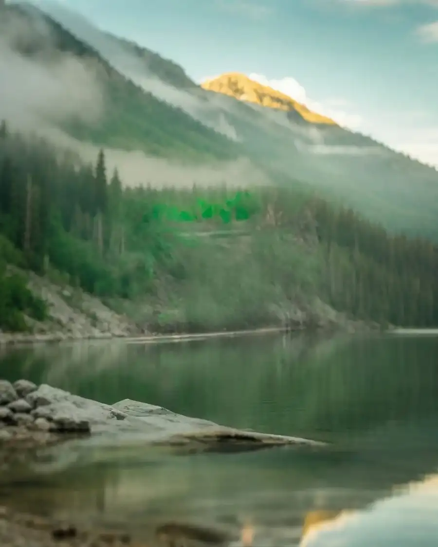 CB Editing Lake With A Mountain In The Background