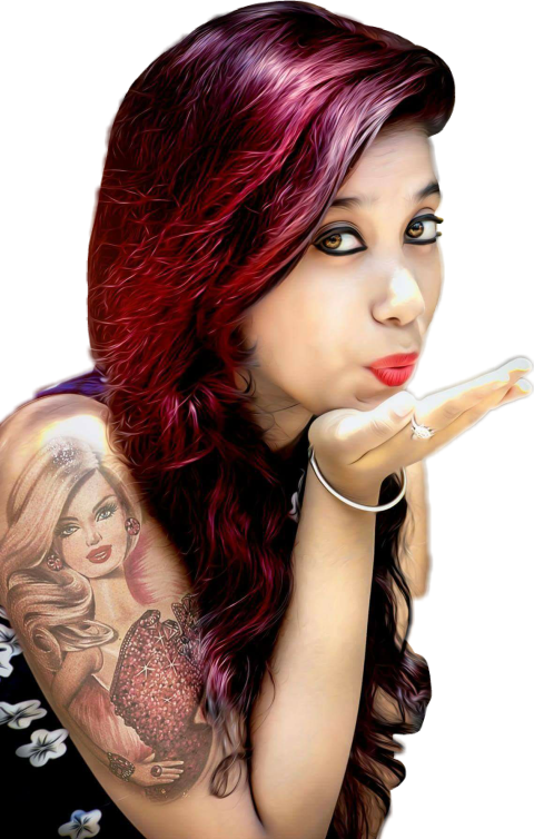 CB Girl PNG For Editing Download Free