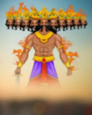 CB Happy Dussehra Ravan With Ten Head Editing Background