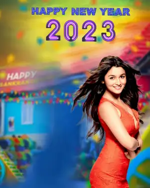 CB Happy New Year 2023 Alia Bhatt Background HD