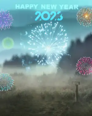 CB Happy New Year 2023 Background HD  Fireworks