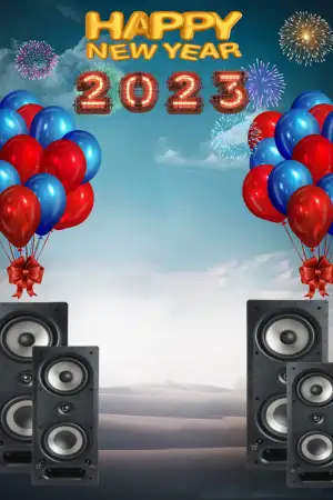 CB Happy New Year 2023 DJ Music Background HD