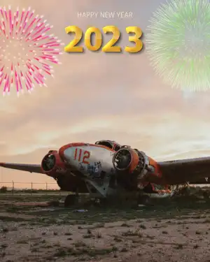 CB Happy New Year 2023 Plane Editing Background HD