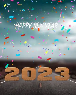 CB Happy New Year 2023 Road Picsart Background HD