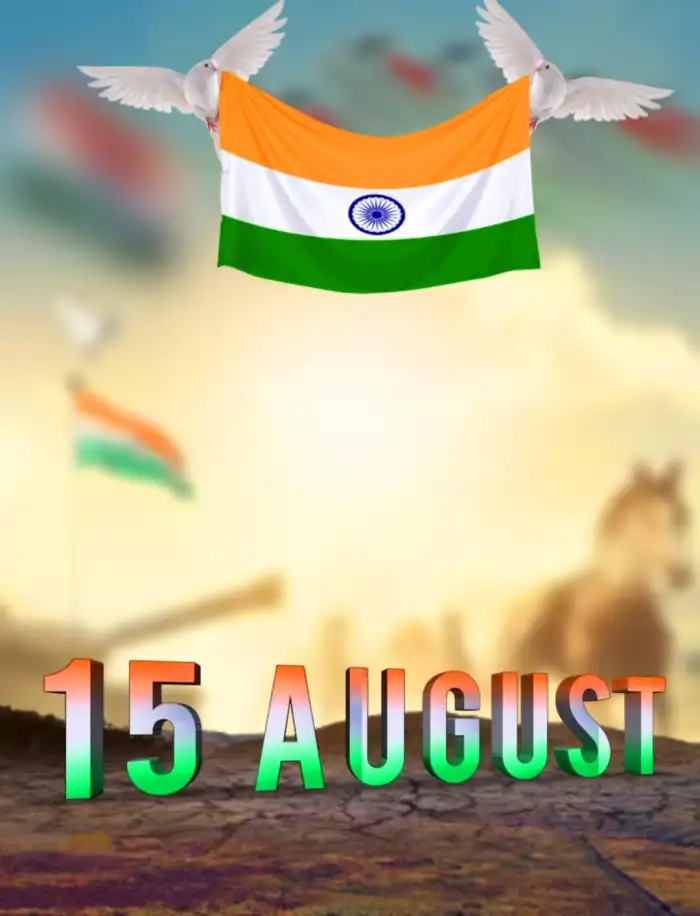 CB Independence Day 15 August Indian Flag Editing Background