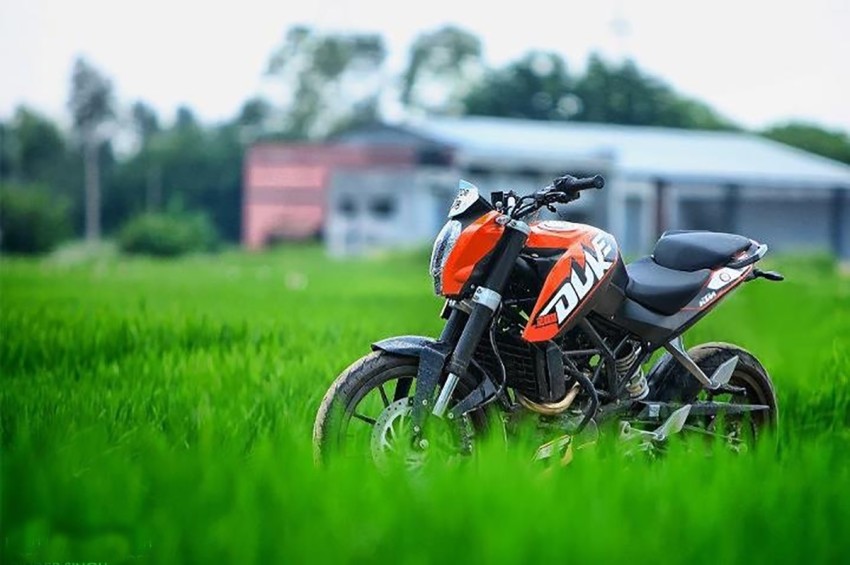 CB KTM Bike In Grass Manipulation Background HD Download