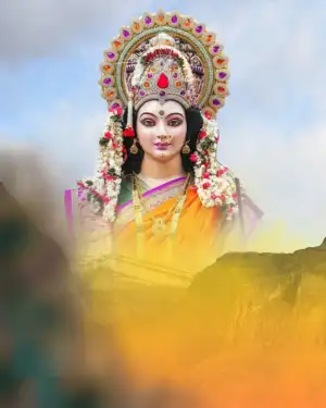 CB Navratri Maa Durga Face Background HD Download