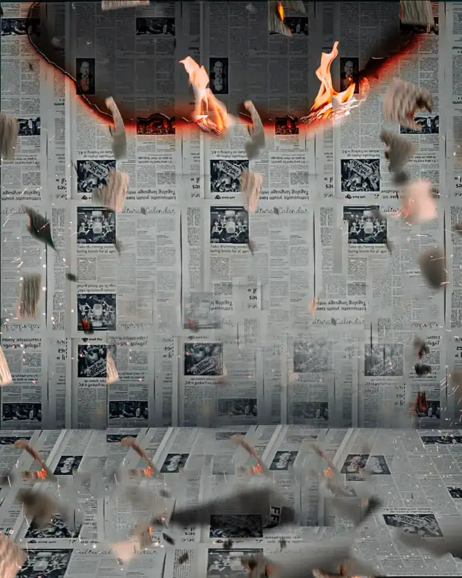 CB Newspaper Fire Background HD For Picsart E