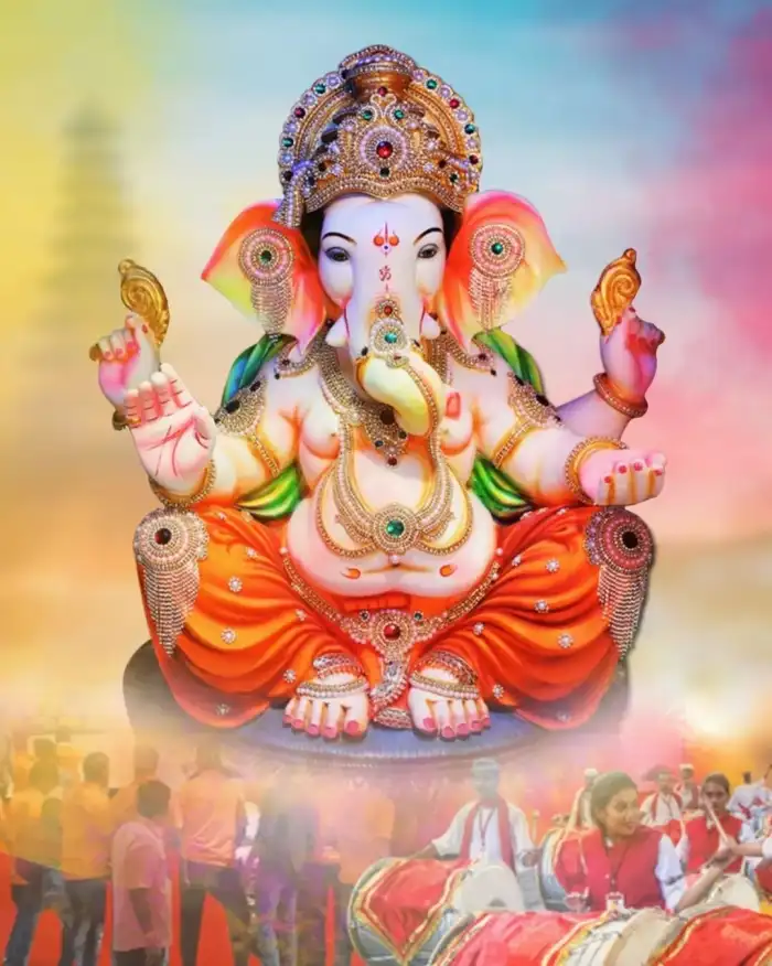 CB Picsart Editing  Group Of People In Ganpati Puja  Background