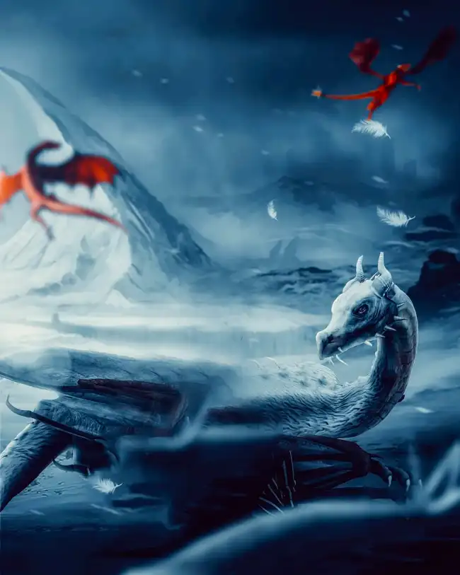 CB White Dragon Edit Background HD