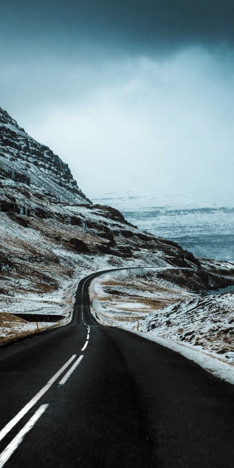 CB Winter Road Background Full HD Download Free