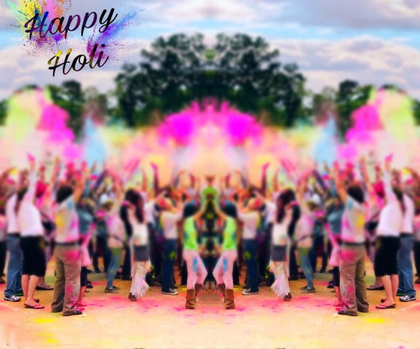 Celebrate Happy Holi Photo Editing Background