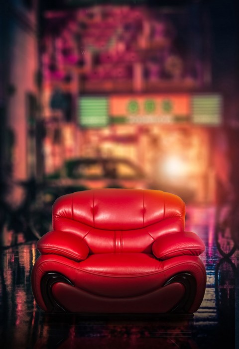 Red Sofa Chair Editing CB Background For Piscart